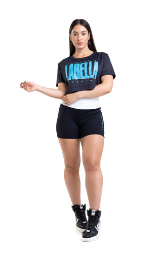 CROPPED AQUA BLACK